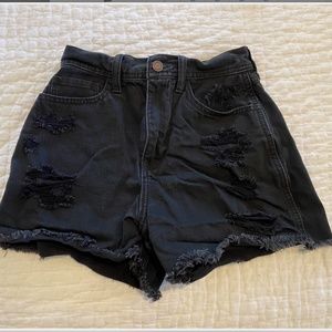 Hollister ultra high rise vintage shorts 4' black